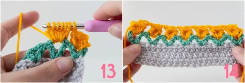 Tulip stitch photo tutorial photo 13-14