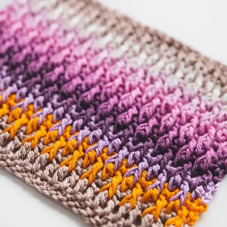 Alpine stitch swatch