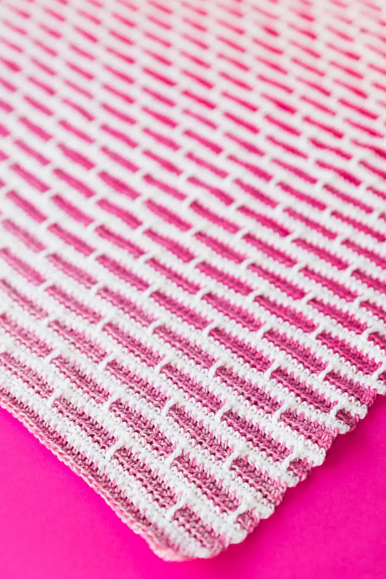 Brickwork crochet blanket body of blanket