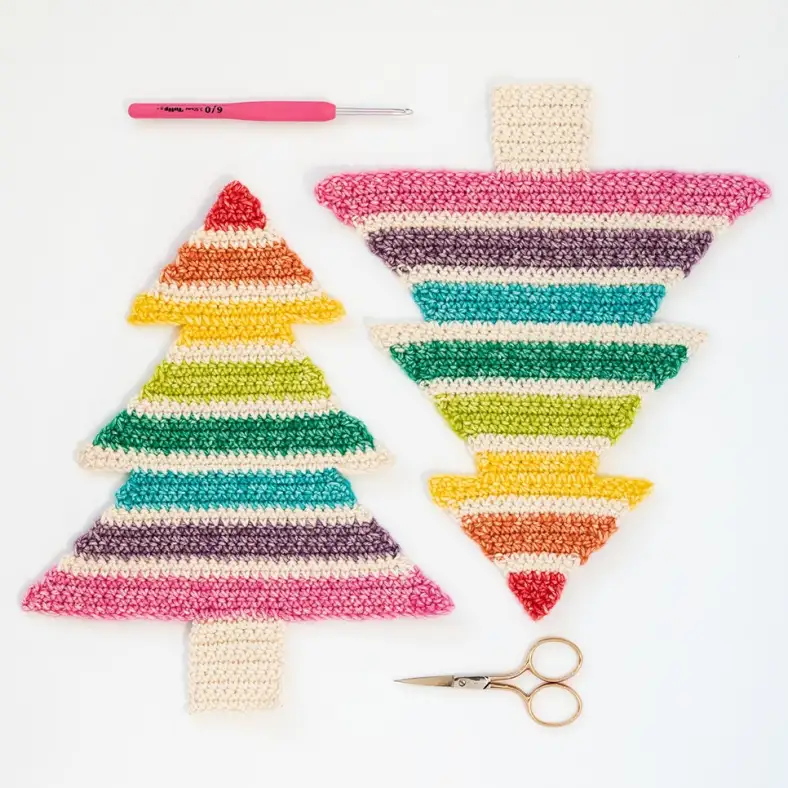 Rainbow Christmas Tree Scheepjes Stonewashed