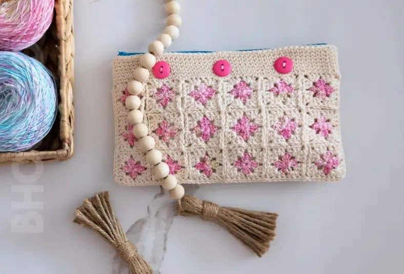 Easy Granny Square Pouch
