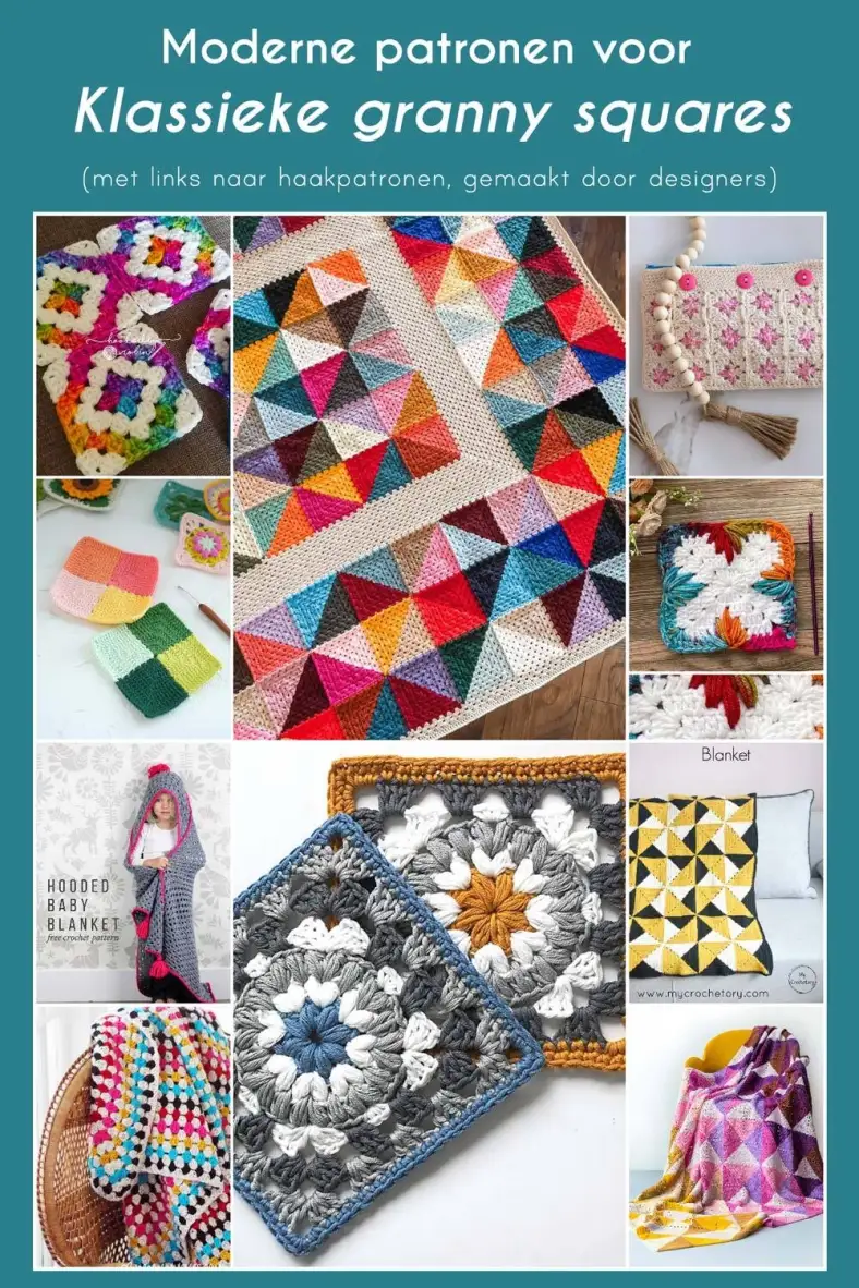 Modern variations on traditional granny squares NL
