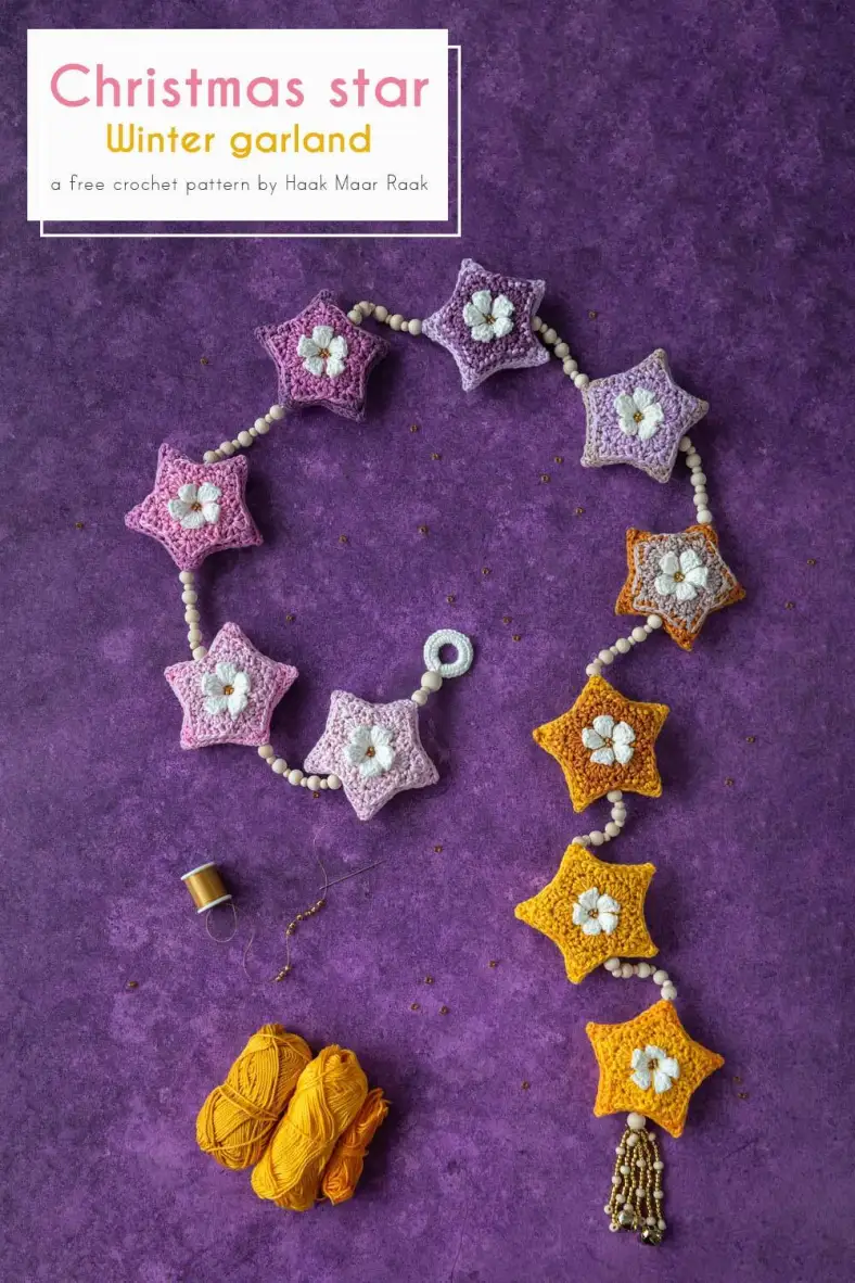 Winter star garland webres text
