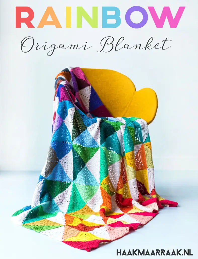 Rainbow Origami Blanket Crochet