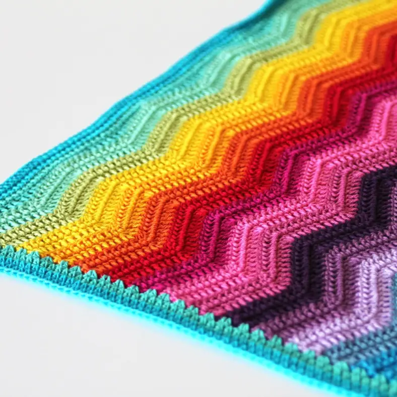 Rainbow Ripple Blanket