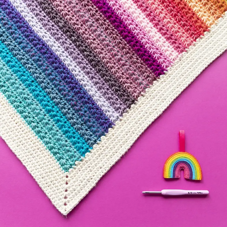 Star Stitch Rainbow Blanket webres 7