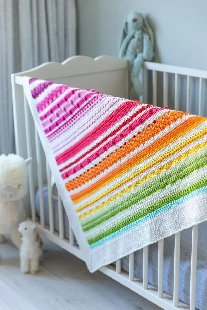 Baby sampler blanket rainbow 1 webres 788