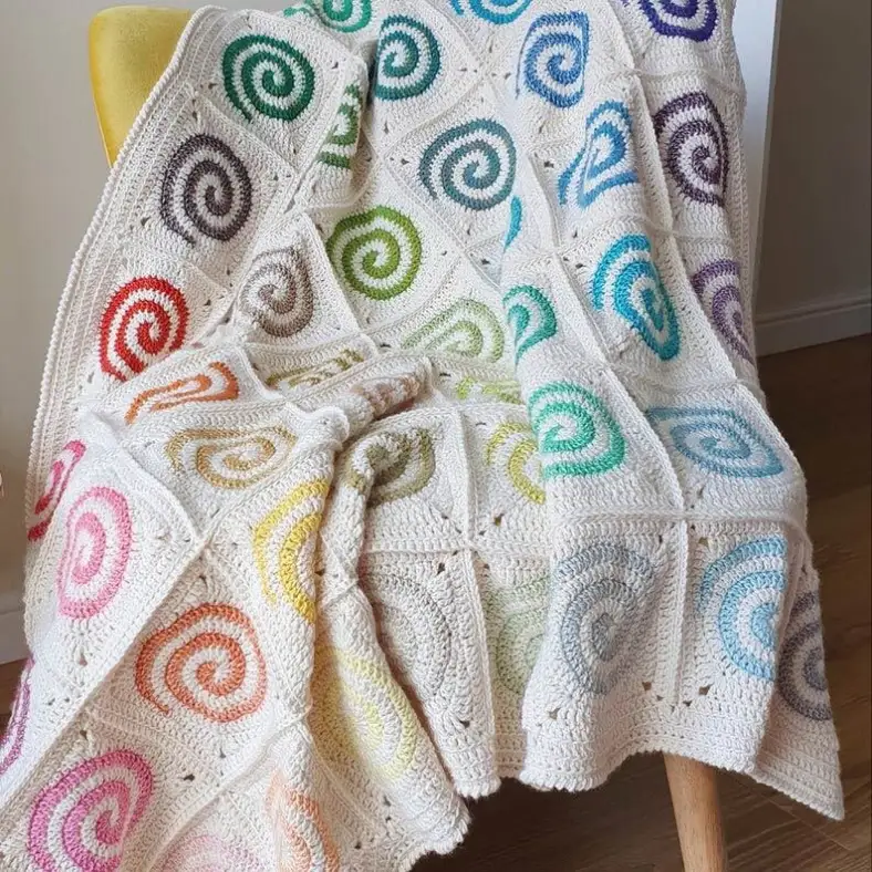 Spiraling blanket flo and dot