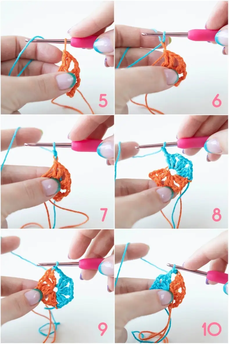 Colourful state of mind Blanket Photo tutorial 5-10