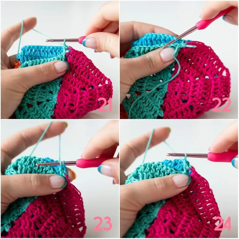 Colourful state of mind Blanket Photo tutorial 21-24