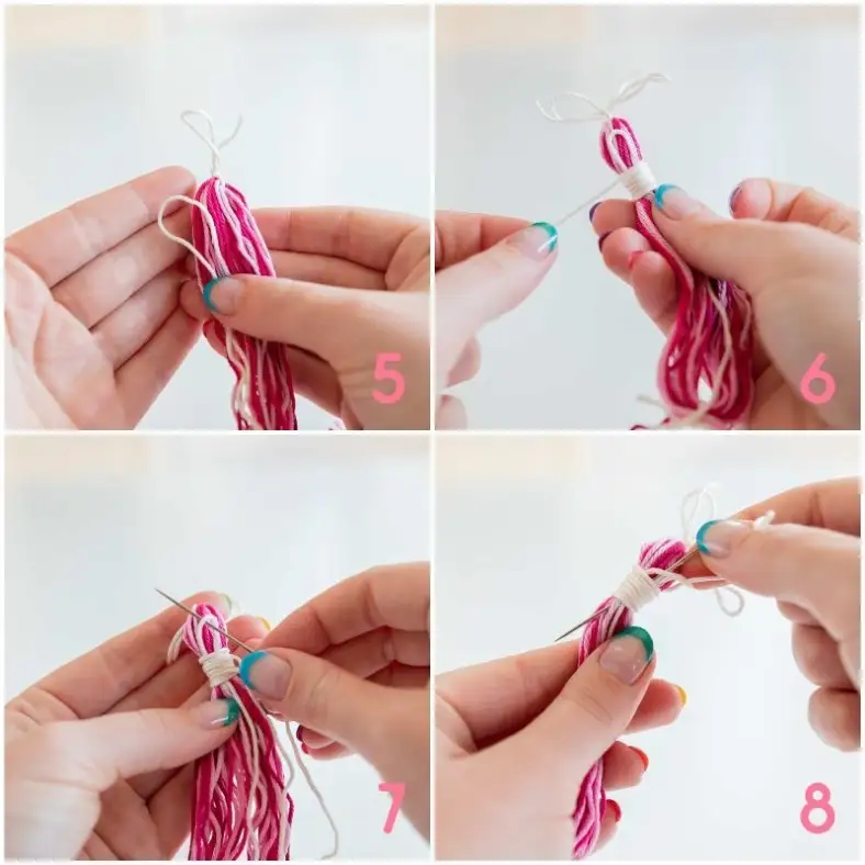 DIY Tassel steps 5-8