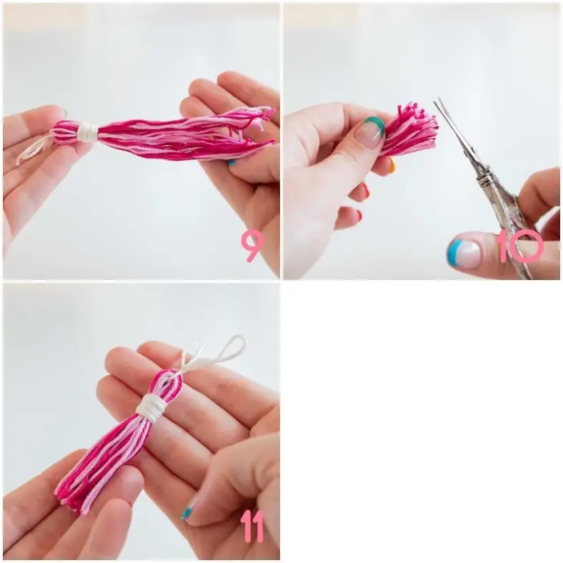 DIY tassel step 9-11