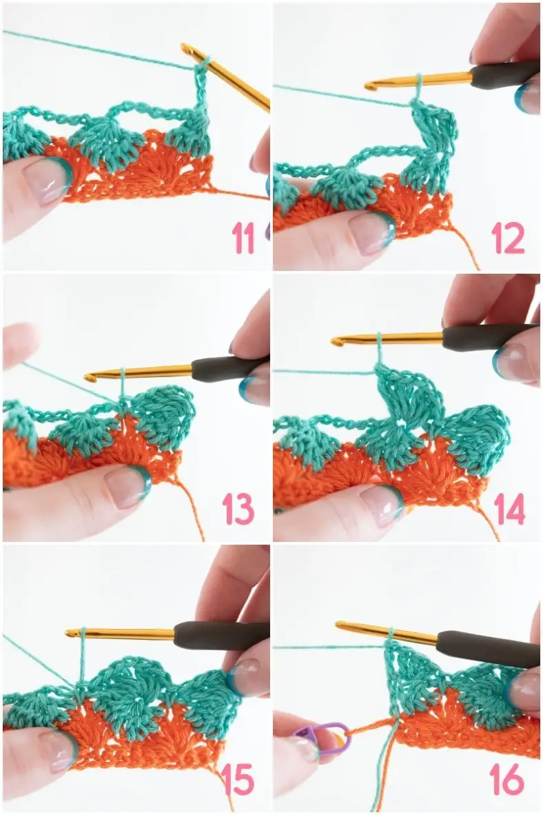 Crochet a Catherine Wheel photos 11-16