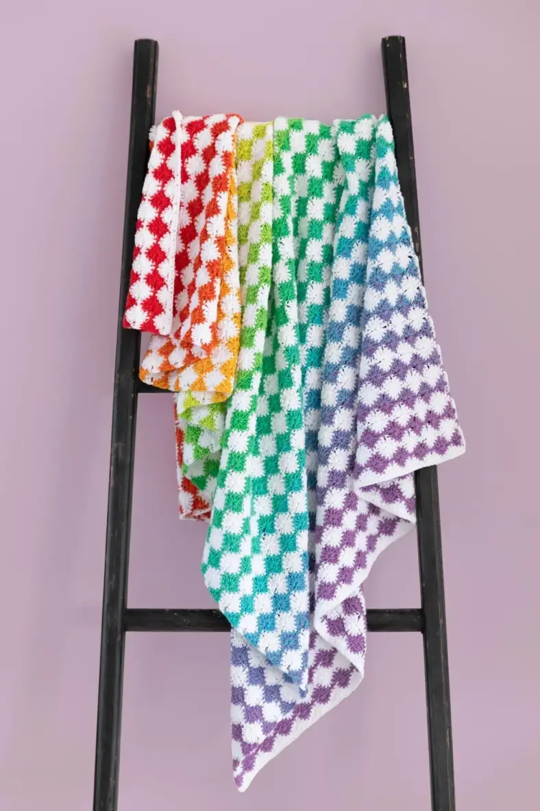 Rainbow Harlequin blanket