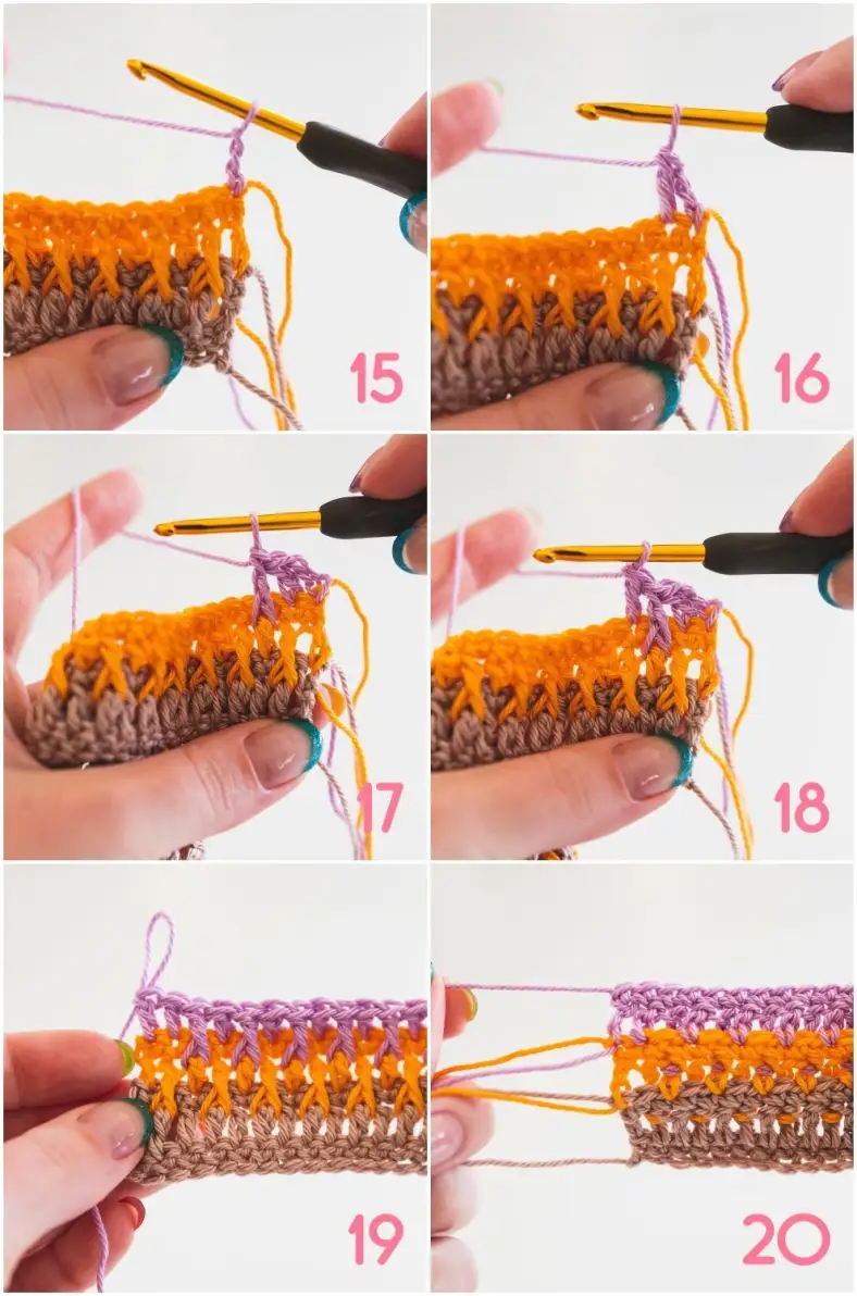 Alpine stitch step 15-20