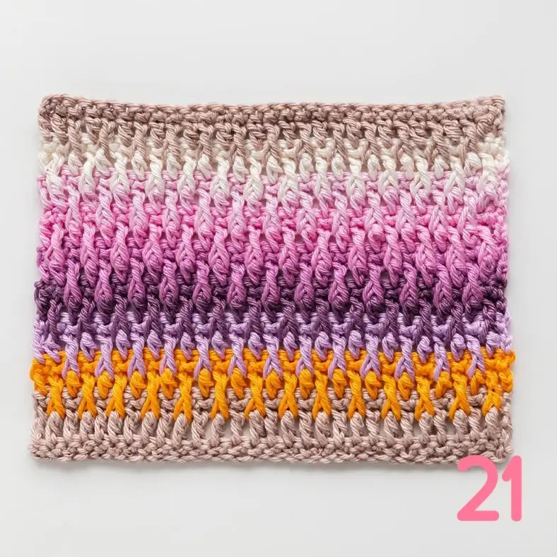 Final step Alpine Stitch