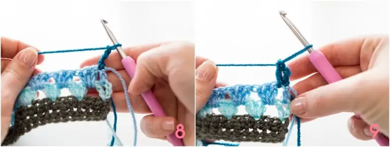 Granny Stripe tutorial photo 8-9