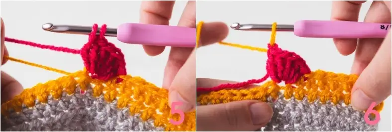Popcorn colour change photo tutorial 5-6