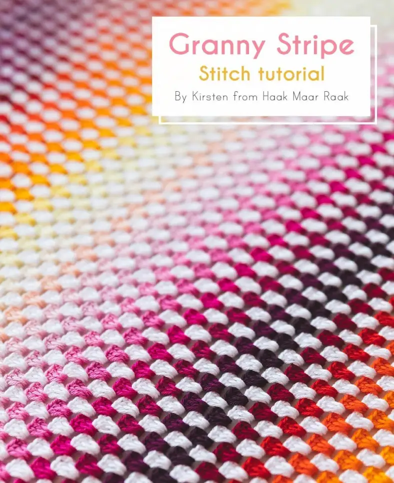 Granny Stripe Stitch tutorial for crocheters