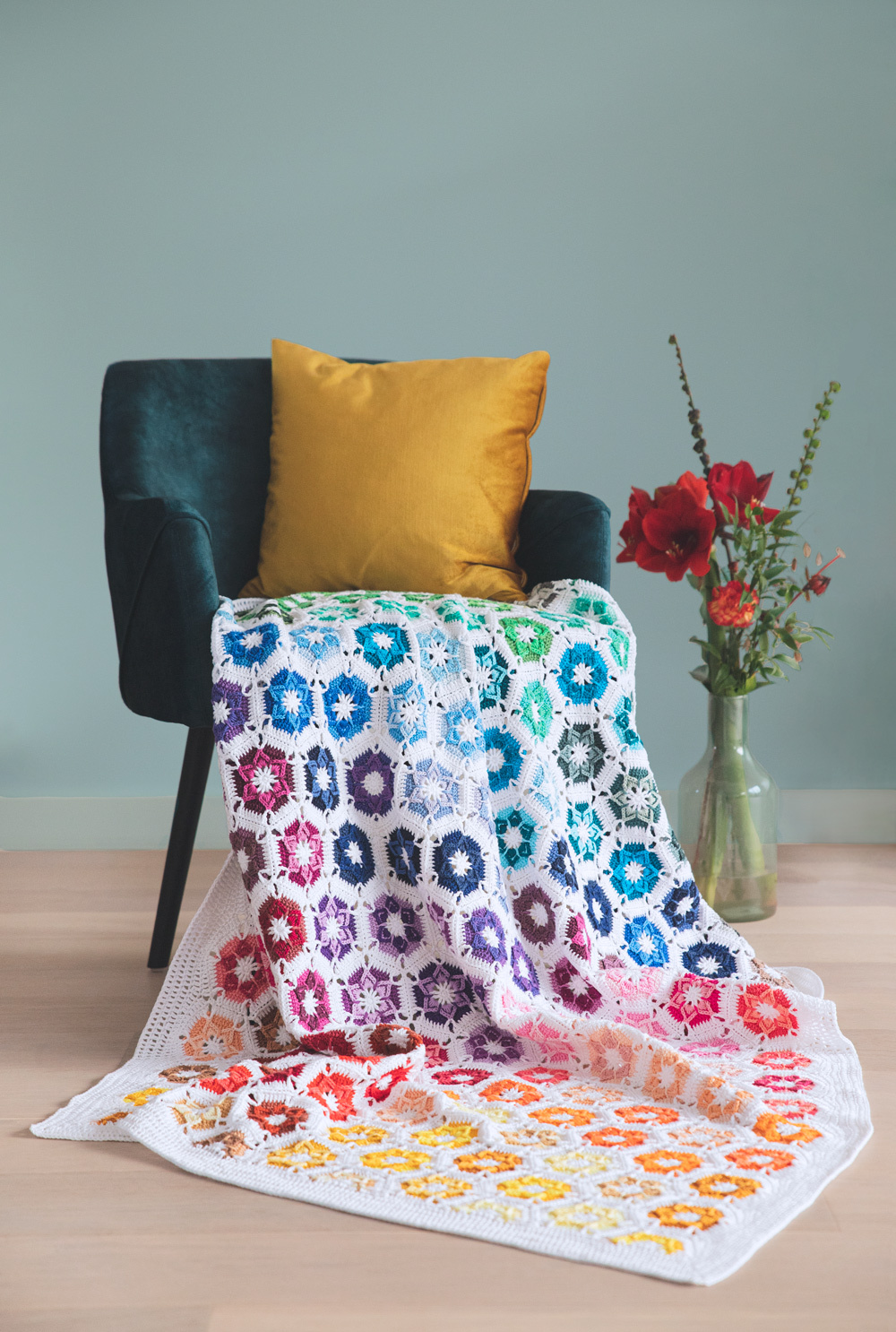 Noelle blanket on a chair