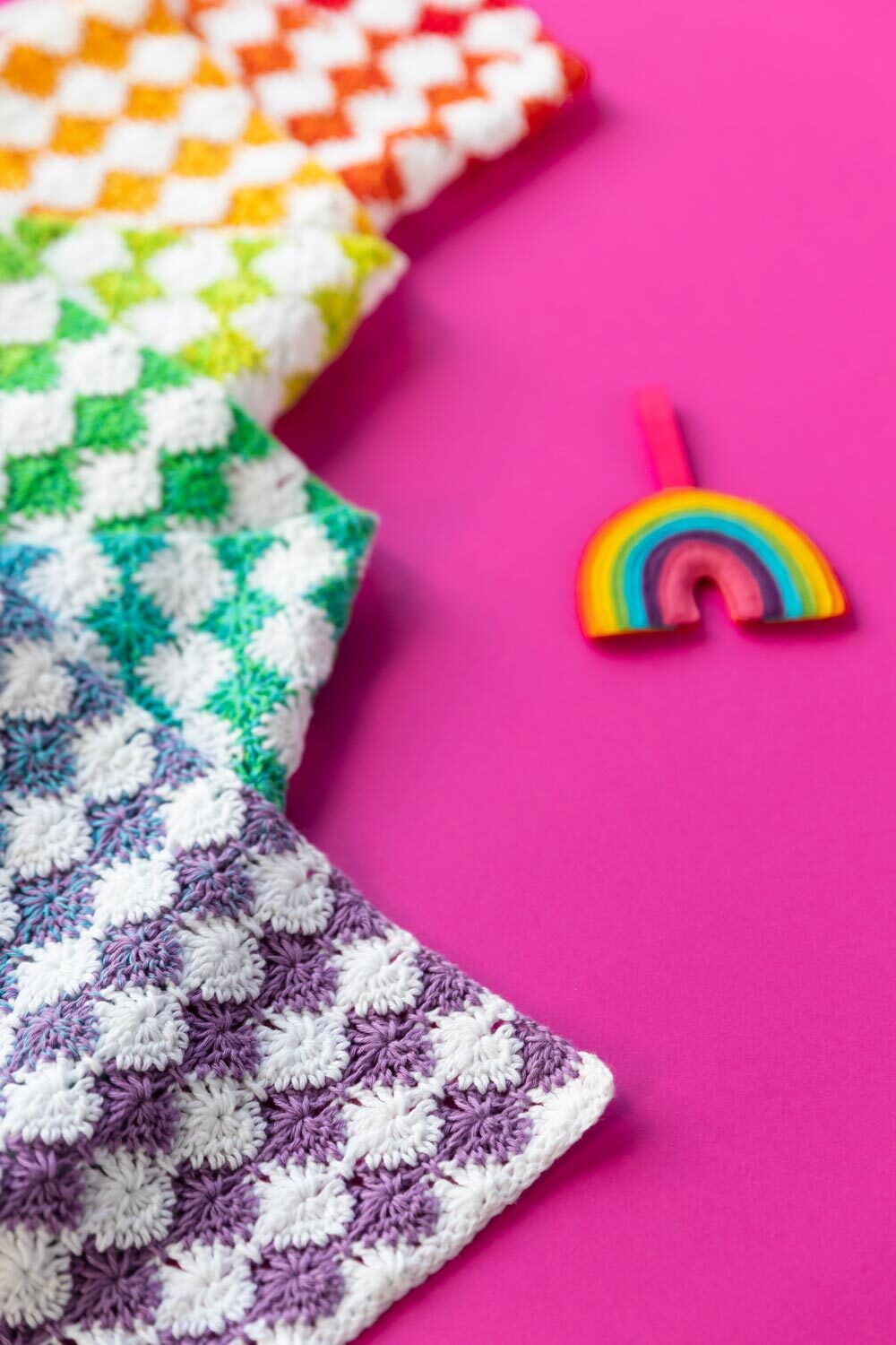 Rainbow Harlequin blanket